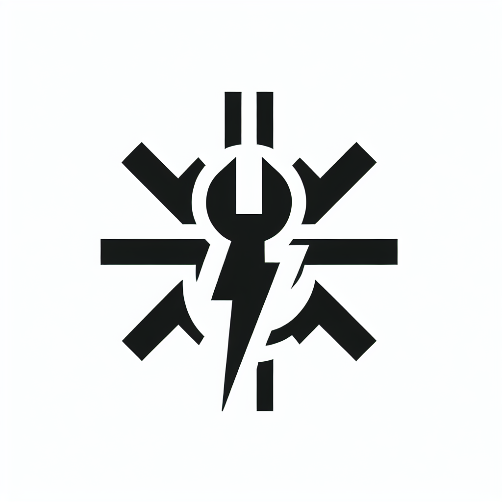 Geometric Flash Wrench Logo