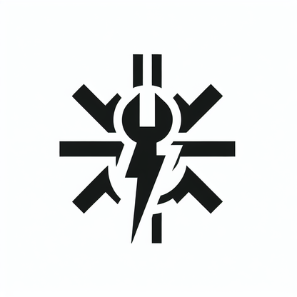 Geometric Flash Wrench Logo