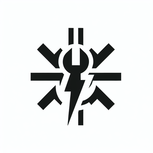 Geometric Flash Wrench Logo