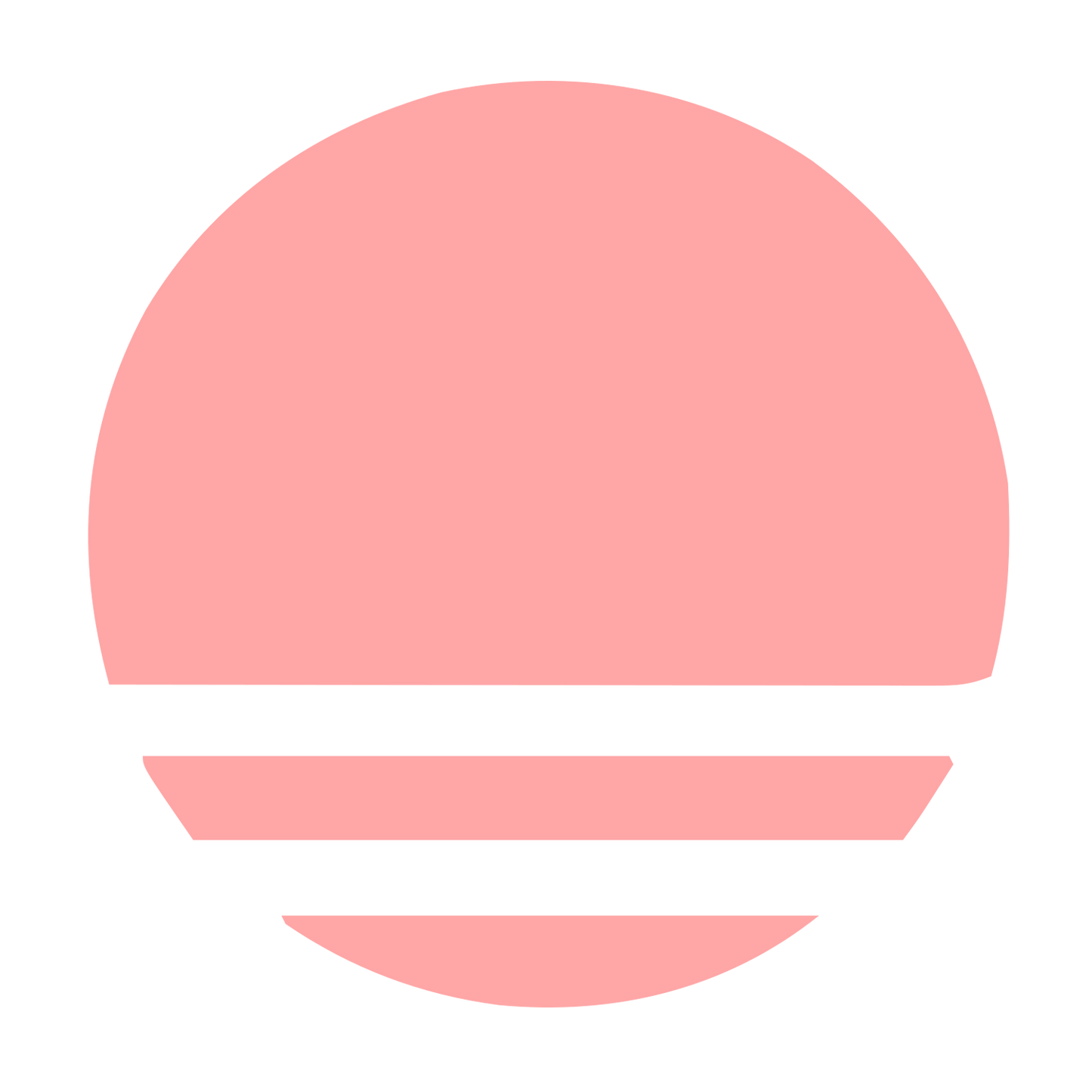 Sunset Horizon Stamp Logo #ffa6a6