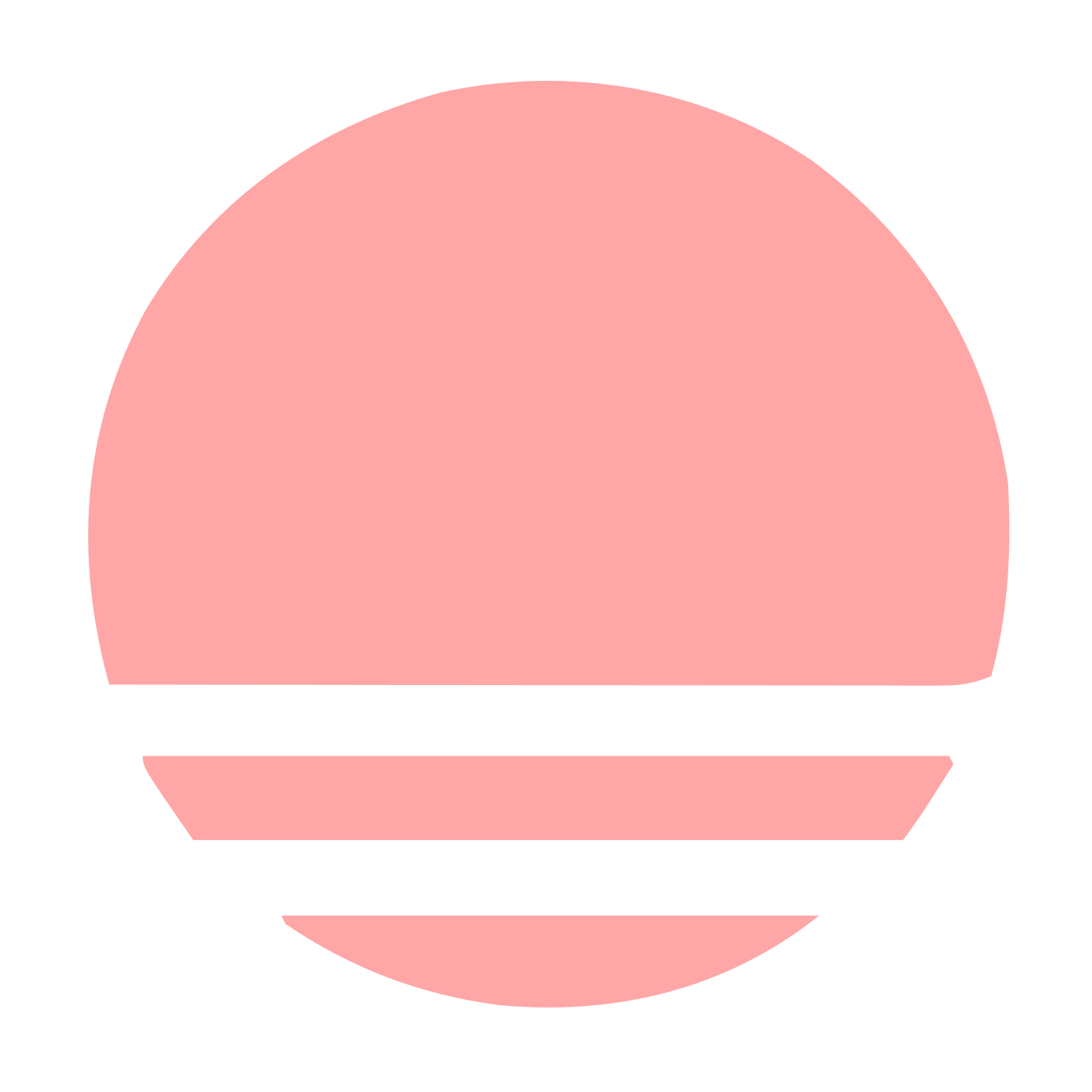 Sunset Horizon Stamp Logo #ffa6a6