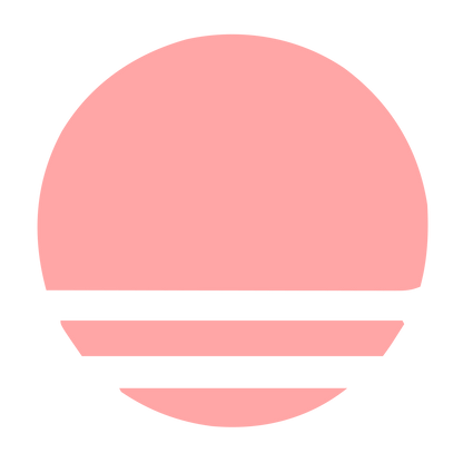 Sunset Horizon Stamp Logo #ffa6a6