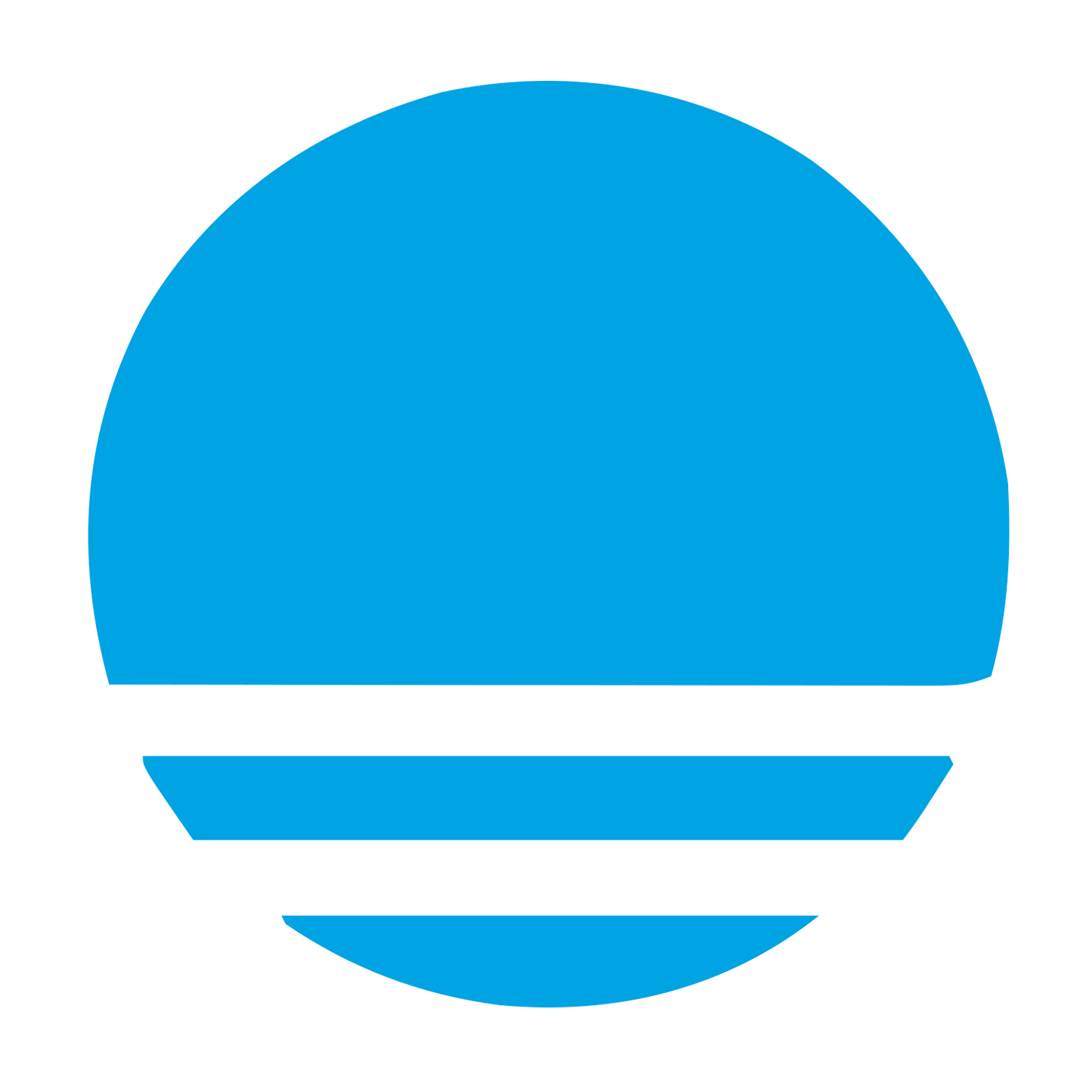 Sunset Horizon Stamp Logo #00a3e4