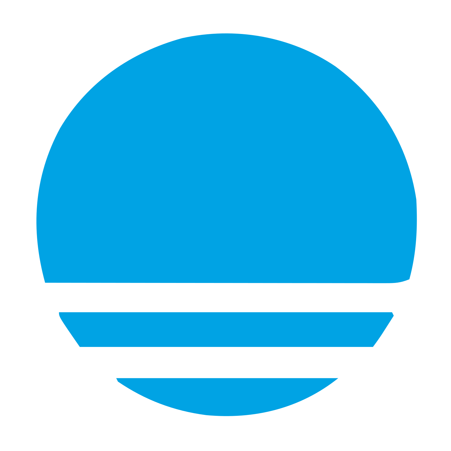 Sunset Horizon Stamp Logo #00a3e4