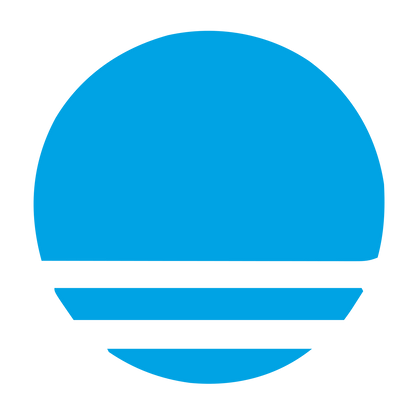 Sunset Horizon Stamp Logo #00a3e4