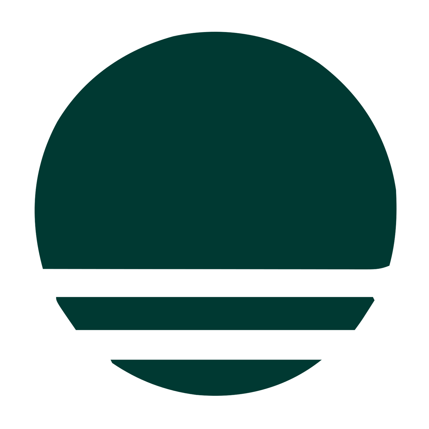 Sunset Horizon Stamp Logo #003932