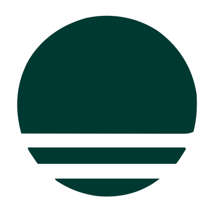 Sunset Horizon Stamp Logo #003932