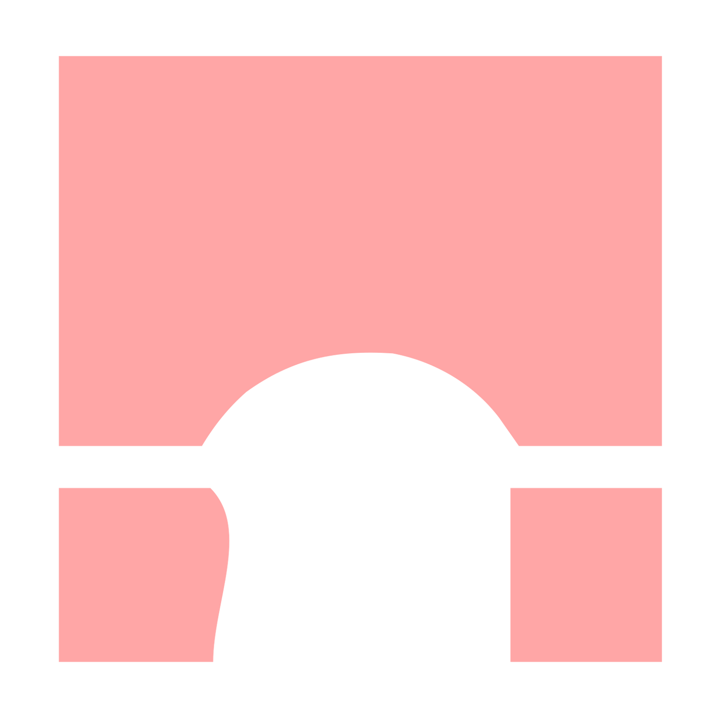 Arch Bridge Stamp Logo #ffa6a6