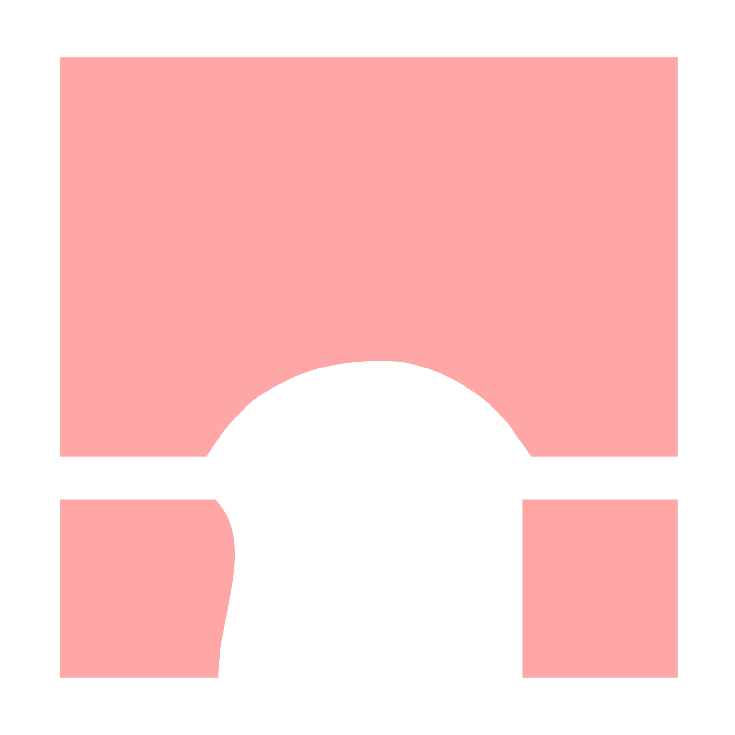 Arch Bridge Stamp Logo #ffa6a6