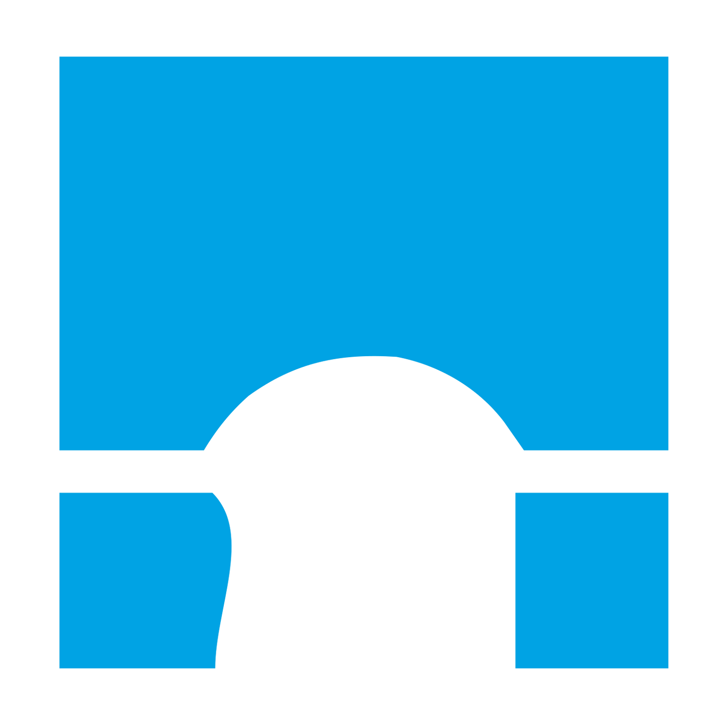 Arch Bridge Stamp Logo #00a3e4