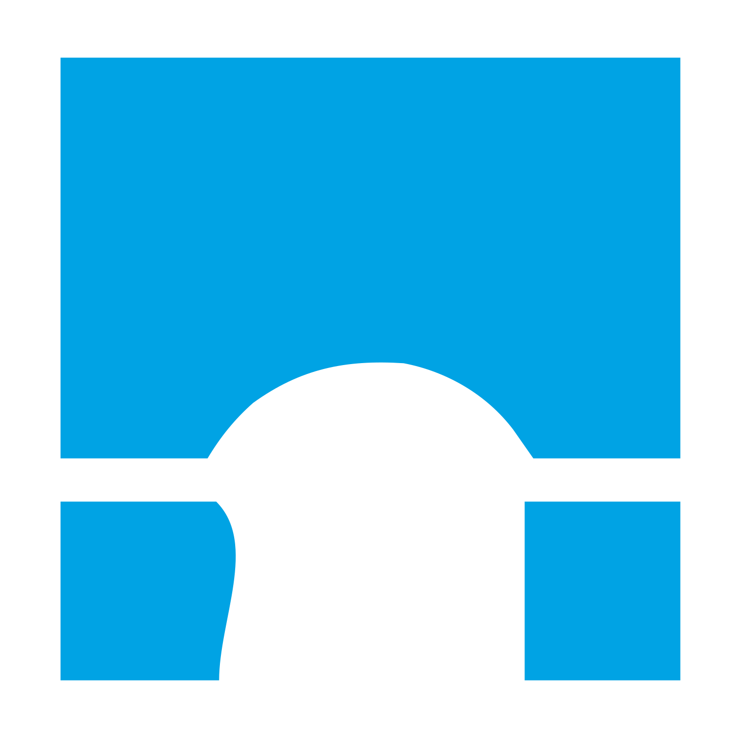 Arch Bridge Stamp Logo #00a3e4