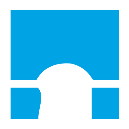 Arch Bridge Stamp Logo #00a3e4