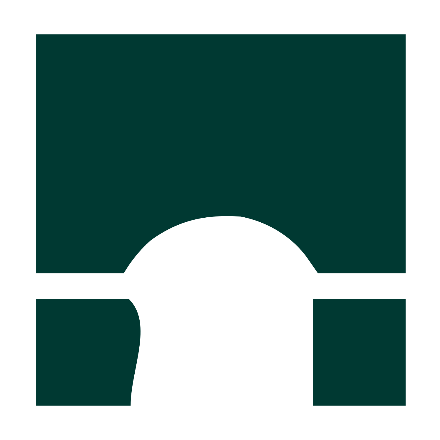 Arch Bridge Stamp Logo #003932