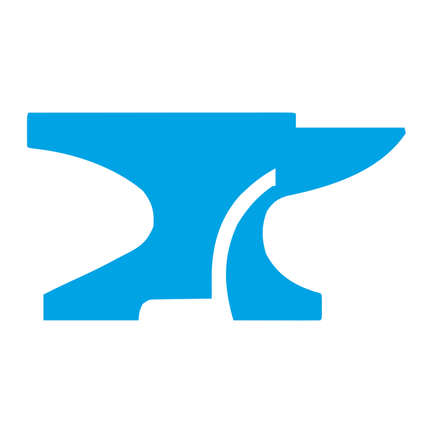 Blacksmith Anvil Logo #00a3e4
