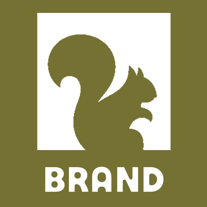 Negative Space Squirrel Logo preview