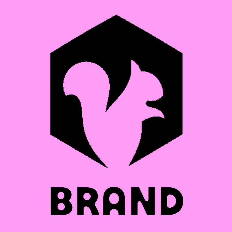 Squirrel Hexagon Negative Space Logo preview