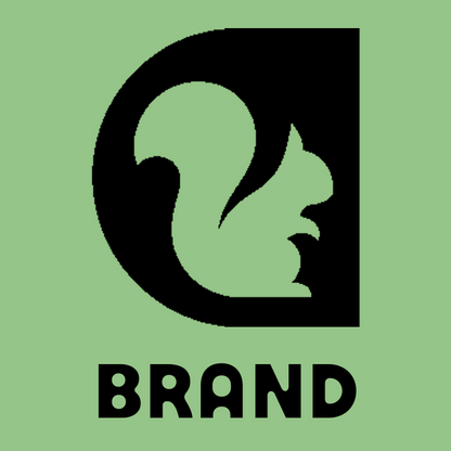 Negative Space Squirrel Logo preview