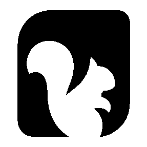 Squirrel Negative Space Logo