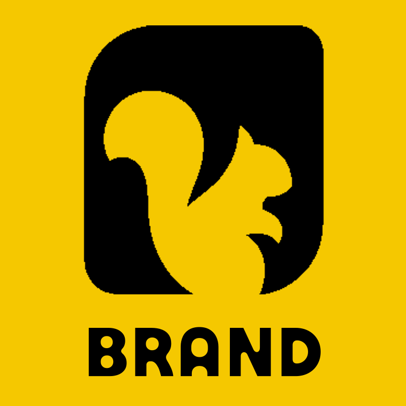 Squirrel Negative Space Logo preview