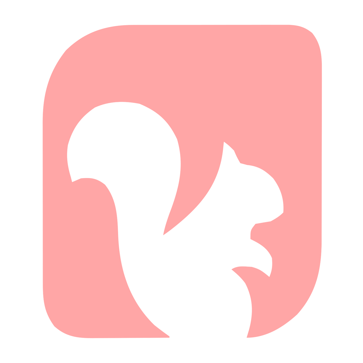 Squirrel Negative Space Logo #ffa6a6