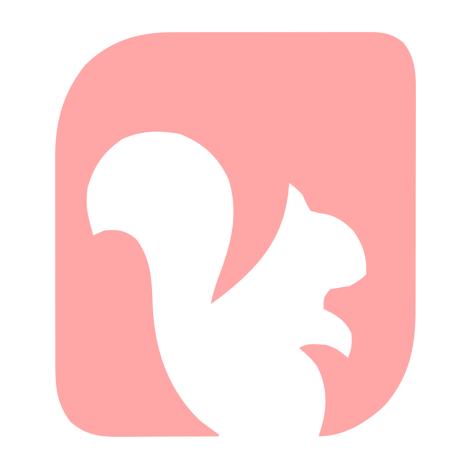 Squirrel Negative Space Logo #ffa6a6