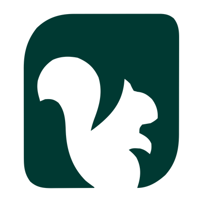 Squirrel Negative Space Logo #003932