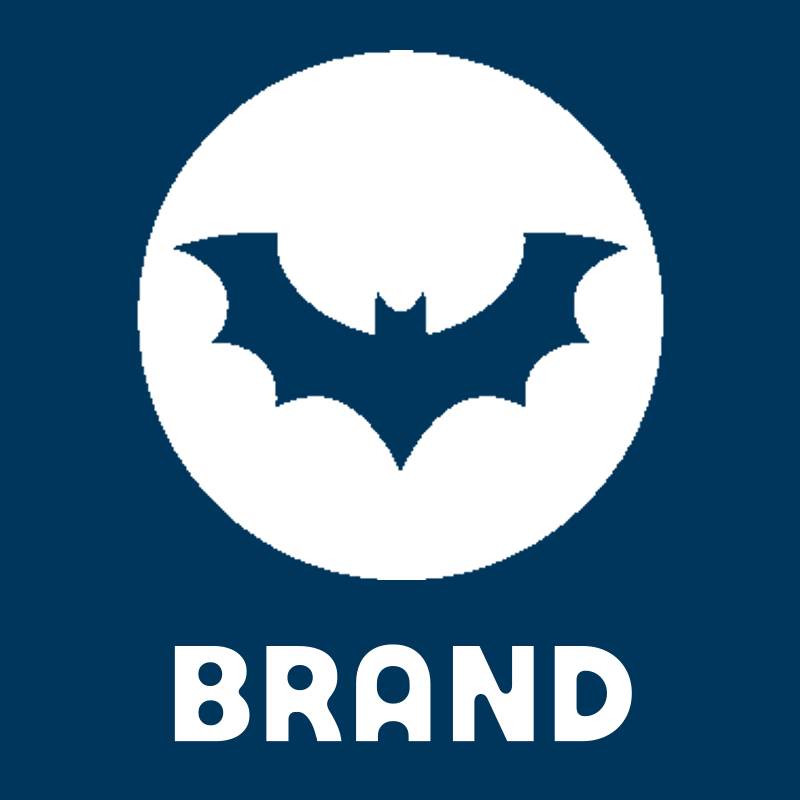 Bat Circle Negative Space Logo preview