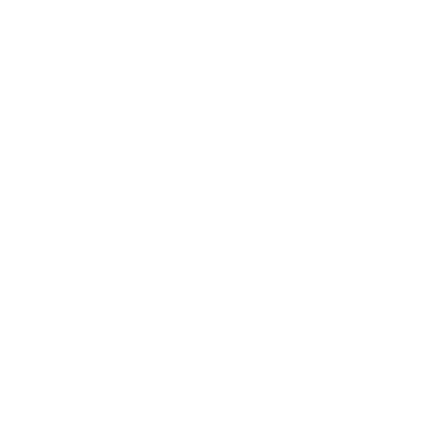 Bat Circle Negative Space Logo #ffffff