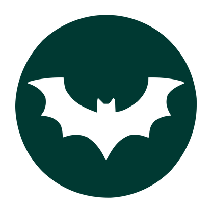 Bat Circle Negative Space Logo #003932