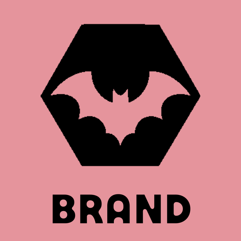 Negative Space Bat Logo preview