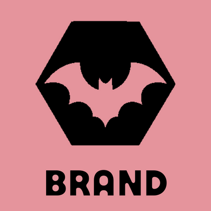 Negative Space Bat Logo preview