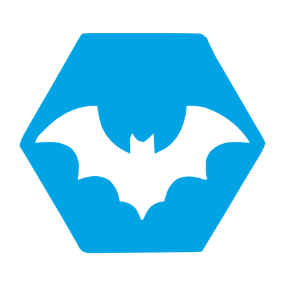 Negative Space Bat Logo #00a3e4
