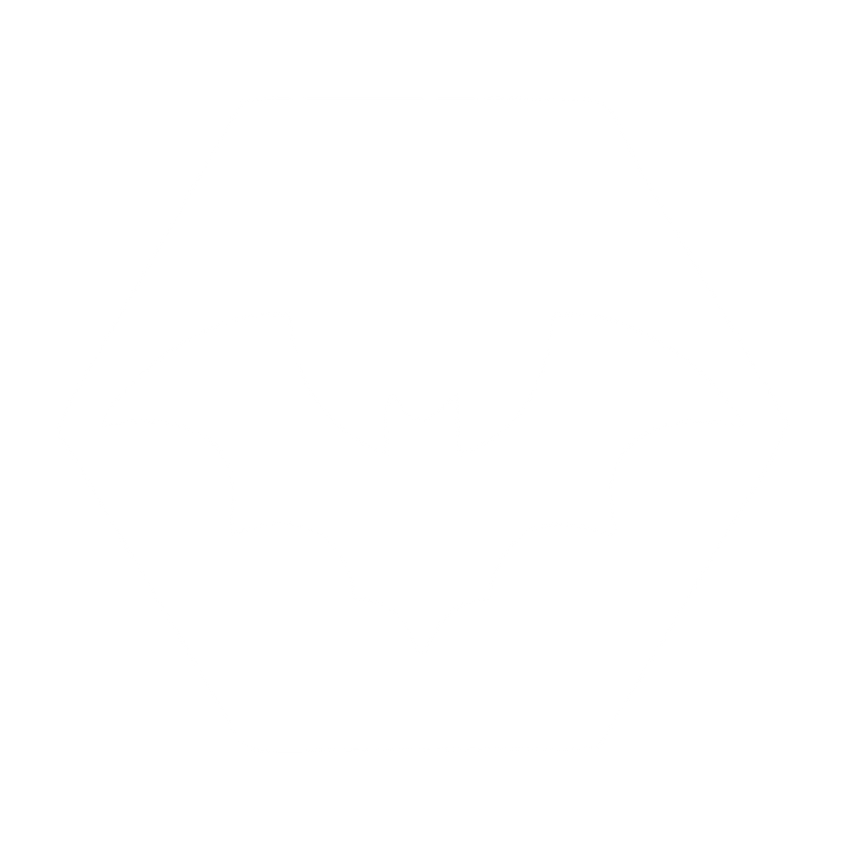 Negative Space Bat Logo #ffffff