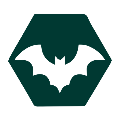 Negative Space Bat Logo #003932