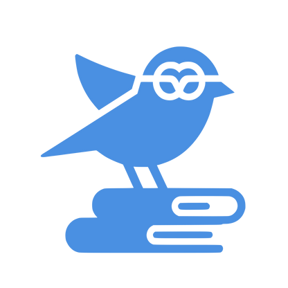 Bird with Glasses Logo #4A90E2