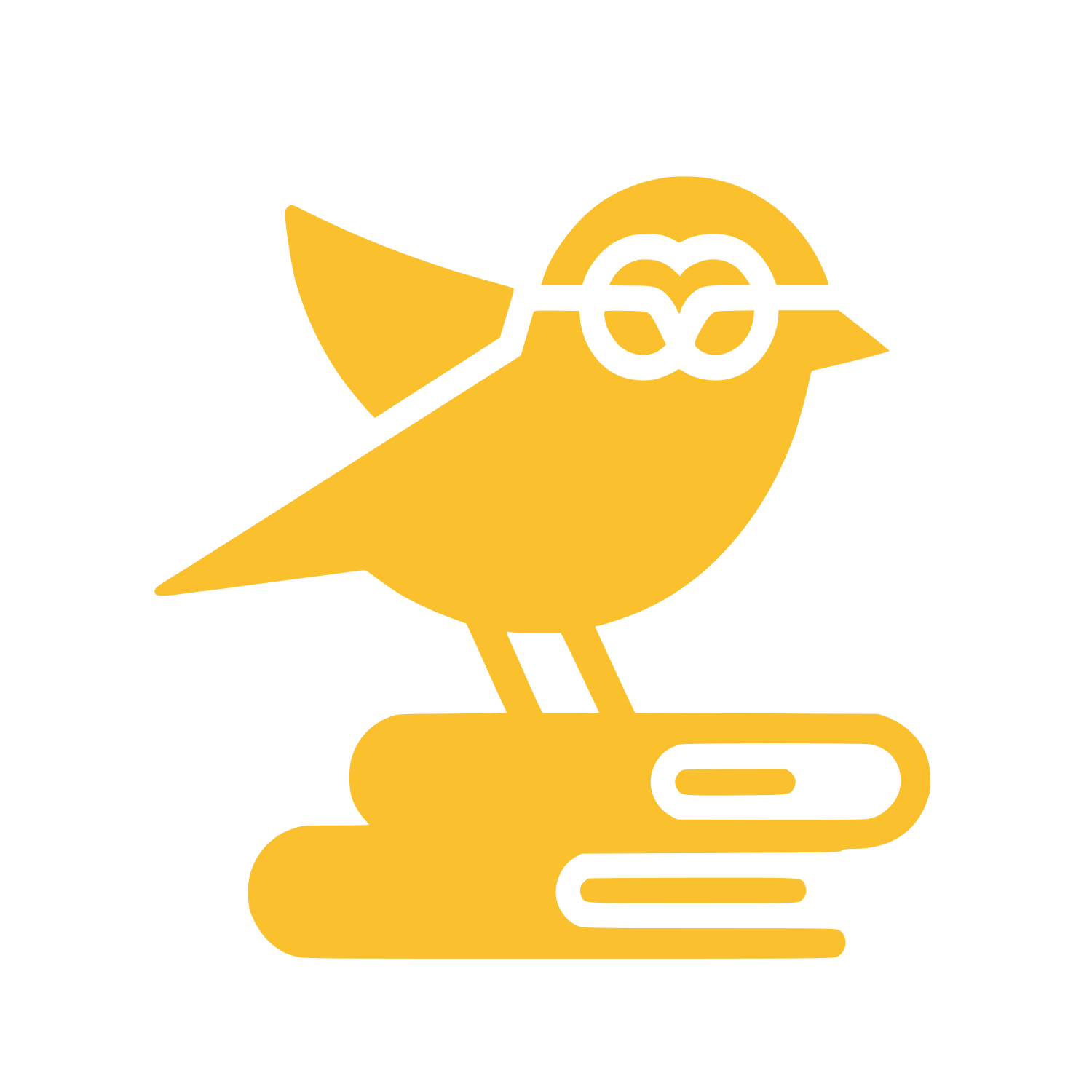 Bird with Glasses Logo #FBC02D