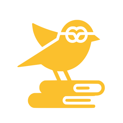 Bird with Glasses Logo #FBC02D