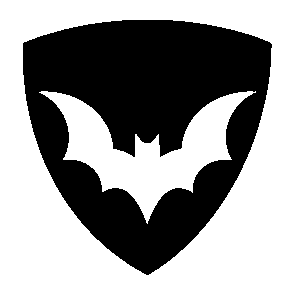 Bat Shield Emblem Logo