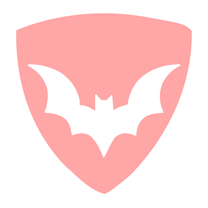Bat Shield Emblem Logo #ffa6a6