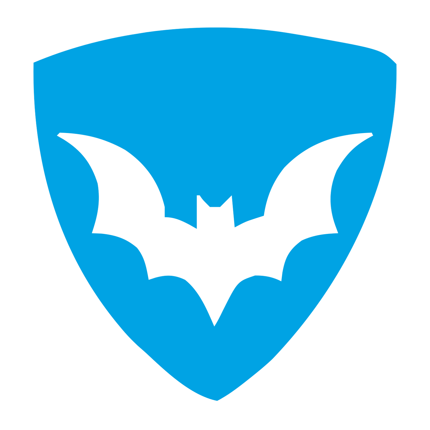 Bat Shield Emblem Logo #00a3e4