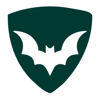 Bat Shield Emblem Logo #003932