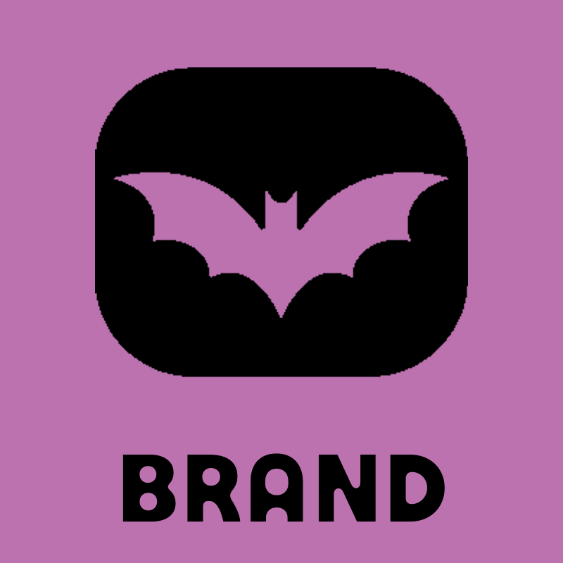 Negative Space Bat Logo preview