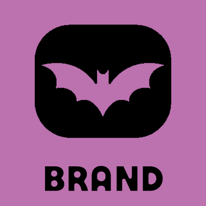 Negative Space Bat Logo preview