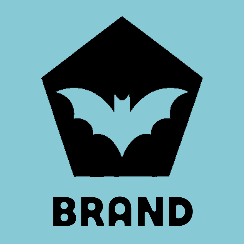 Negative Space Bat Logo preview