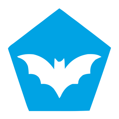 Negative Space Bat Logo #00a3e4