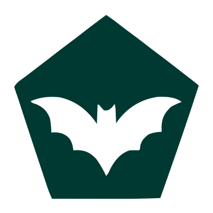 Negative Space Bat Logo #003932