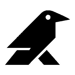 Bold Geometric Crow Logo