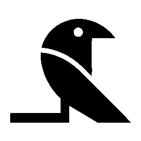 Bold Geometric Crow Logo