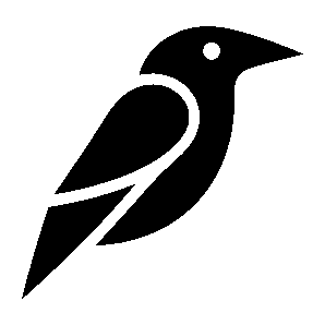 Bold Geometric Crow Logo