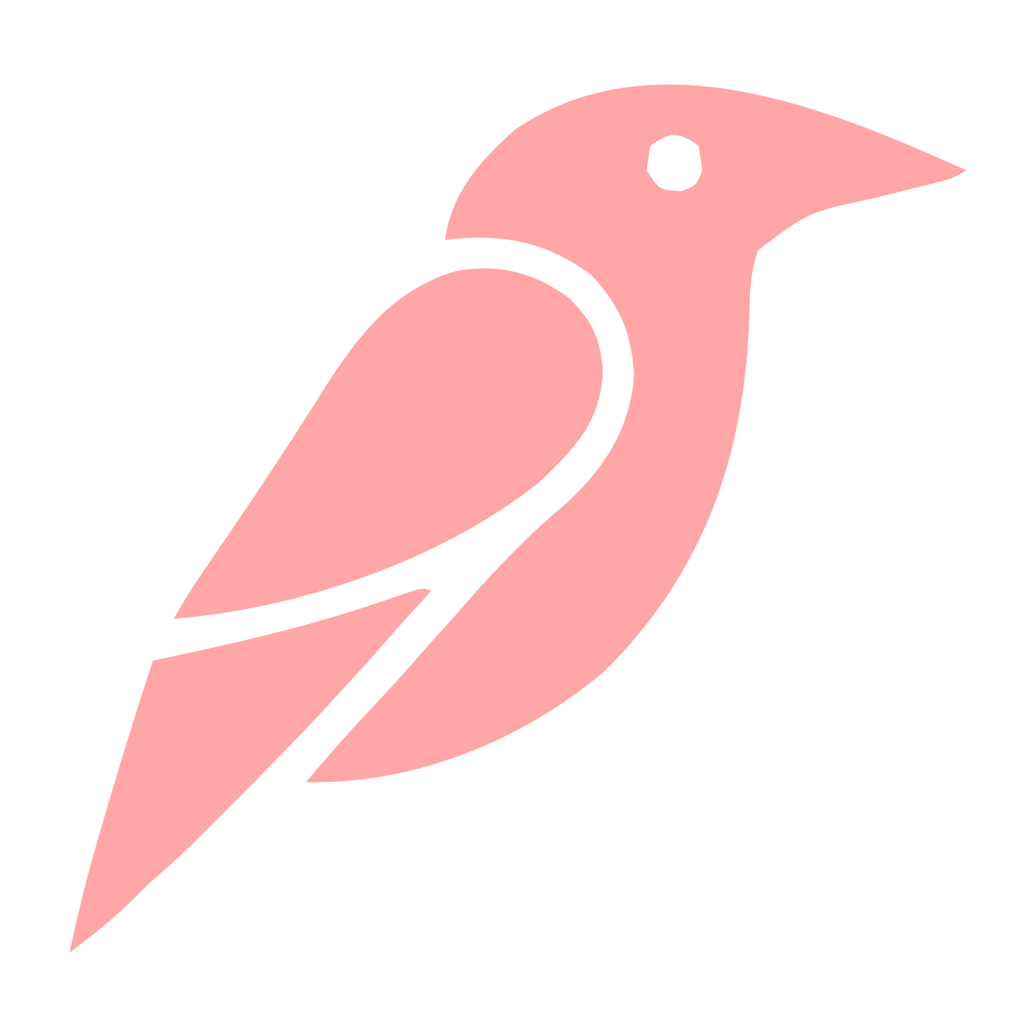 Bold Geometric Crow Logo #ffa6a6